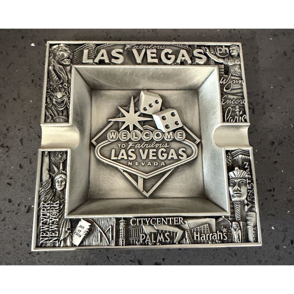 The Fabulous LAS VEGAS Nevada Sin City 5" Cigarette Cigar Ashtray‎ Trinket Tray